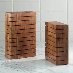 Acacia Wood Horizontal 8-Knife Block