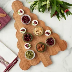 Acacia Wood Large Scalloped Tree Cutting Board