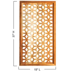Acacia Wood Laser Cutout Wall Panel - Diamond