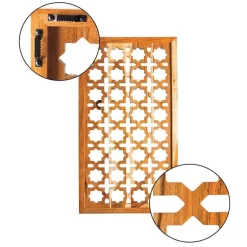Acacia Wood Laser Cutout Wall Panel - Star