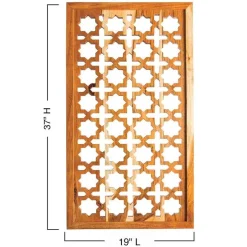 Acacia Wood Laser Cutout Wall Panel - Star