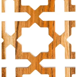 Acacia Wood Laser Cutout Wall Panel - Star