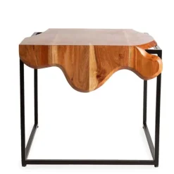 Acacia Wood Waterfall Nesting Tables, Set of 2