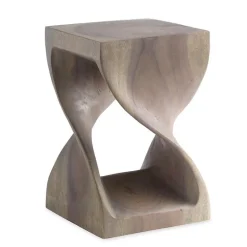 18" Agate Gray Twisty Stool