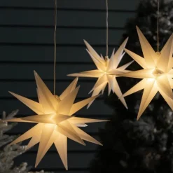 All-Weather Lighted Hanging Moravian Star, 11.75" dia.