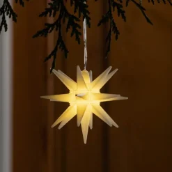 All-Weather Lighted Hanging Moravian Star, 4.75" dia.