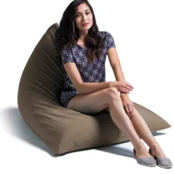 All-Weather Twist Bean Bag Chair - Taupe