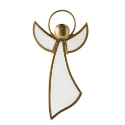 Antique Brass and Glass Angel Ornament