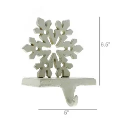Antique White Snowflake Holiday Stocking Holder