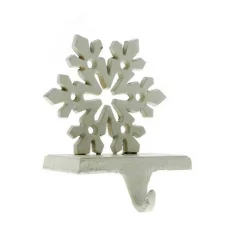Antique White Snowflake Holiday Stocking Holder