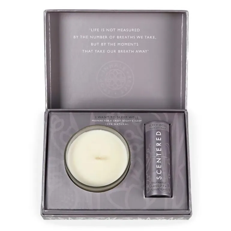 Aromatherapy Balm and Candle Gift Set - Sleep Well