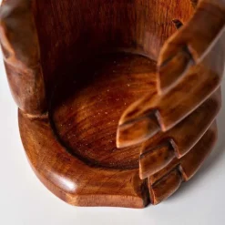 Artisan Carved Hand Wine Bottle Holder