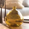 Askew Recycled Glass Balloon Vase, 9" - Mocha