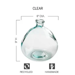 Askew Recycled Glass Balloon Vase, 9