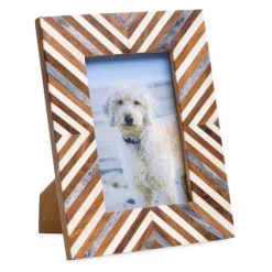 Banka Mundi Carved Bone & Wood Photo Frame - 4x6