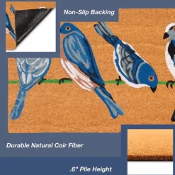 Beautiful Bluebirds Coir Doormat