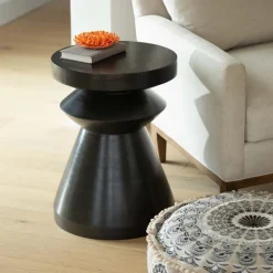 Black Chess Piece Side Table