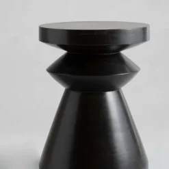 Black Chess Piece Side Table