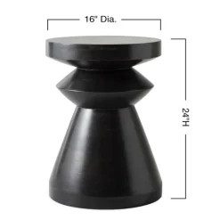 Black Chess Piece Side Table