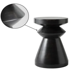 Black Chess Piece Side Table