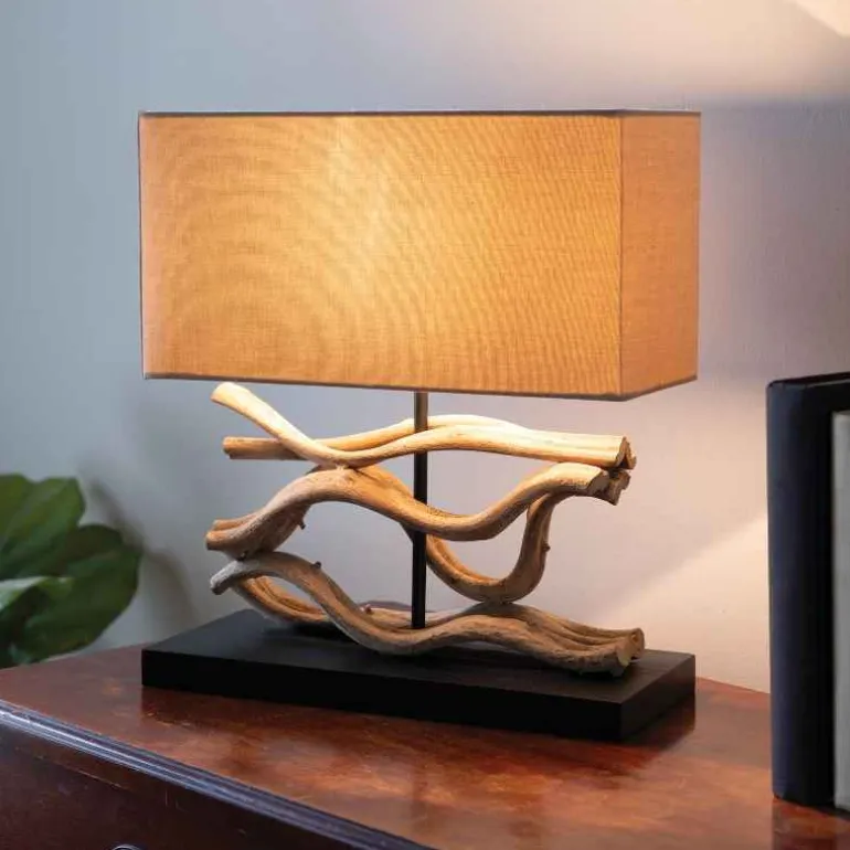 Bleached Mango Wood Table Lamp