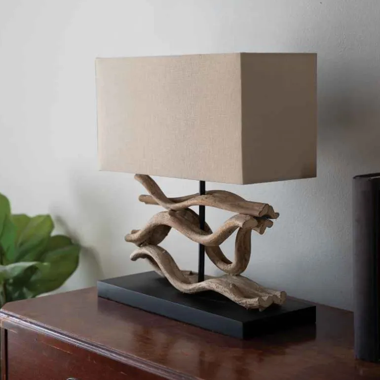 Bleached Mango Wood Table Lamp