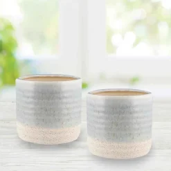 Blue Isle Cachepot Planter, Set of 2