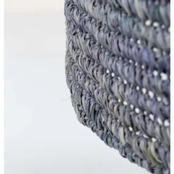 Blue Raffia Woven Pendant Light
