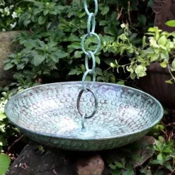 Blue Verde Rain Chain Basin