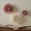 Blush Collection Ceramic Wall Flowers, Set of 3