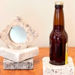 Bottle Chilling Granite Coasters, Set of 4