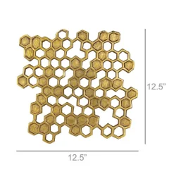 Brass Plated Honeycomb Trivet