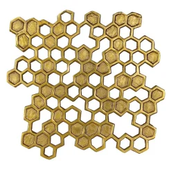 Brass Plated Honeycomb Trivet