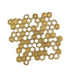 Brass Plated Honeycomb Trivet