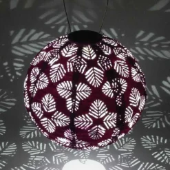 Brights Geo Palm Solar Lantern, 12"Dia. - Violet