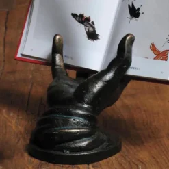 Bronzed Cast Iron Hand Statue with Black Finish