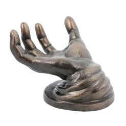 Bronzed Cast Iron Hand Statue with Black Finish