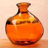 Bubble Recycled Glass Balloon Vase, 7"H - Amber