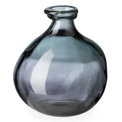 Bubble Recycled Glass Balloon Vase, 7"H - Gray