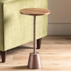 Burnished Copper Finished Drink Table
