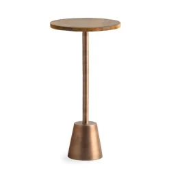 Burnished Copper Finished Drink Table