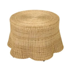 Capris Rattan Scalloped Edge Cocktail Table