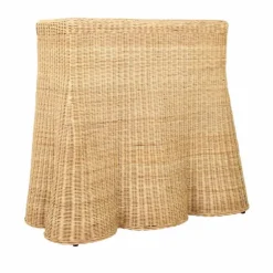 Capris Rattan Scalloped Edge Console Table