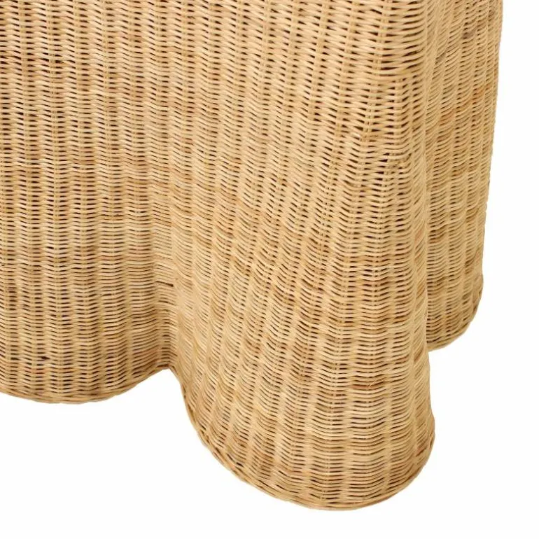 Capris Rattan Scalloped Edge Console Table