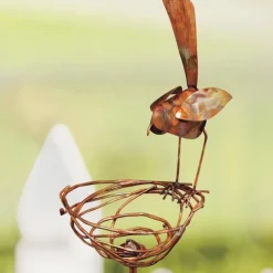 Carolina Wren And Nest Copper Garden Stake