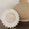 Carved Bone Round Floral Frame, 3" x 3"