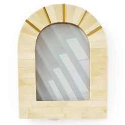 Carved Bone with Brass Arched Photo Frame, 4" x 6"