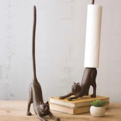 Cast Iron Cat Paper Towel Holder