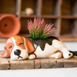 Ceramic Beagle Planter