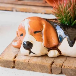 Ceramic Beagle Planter